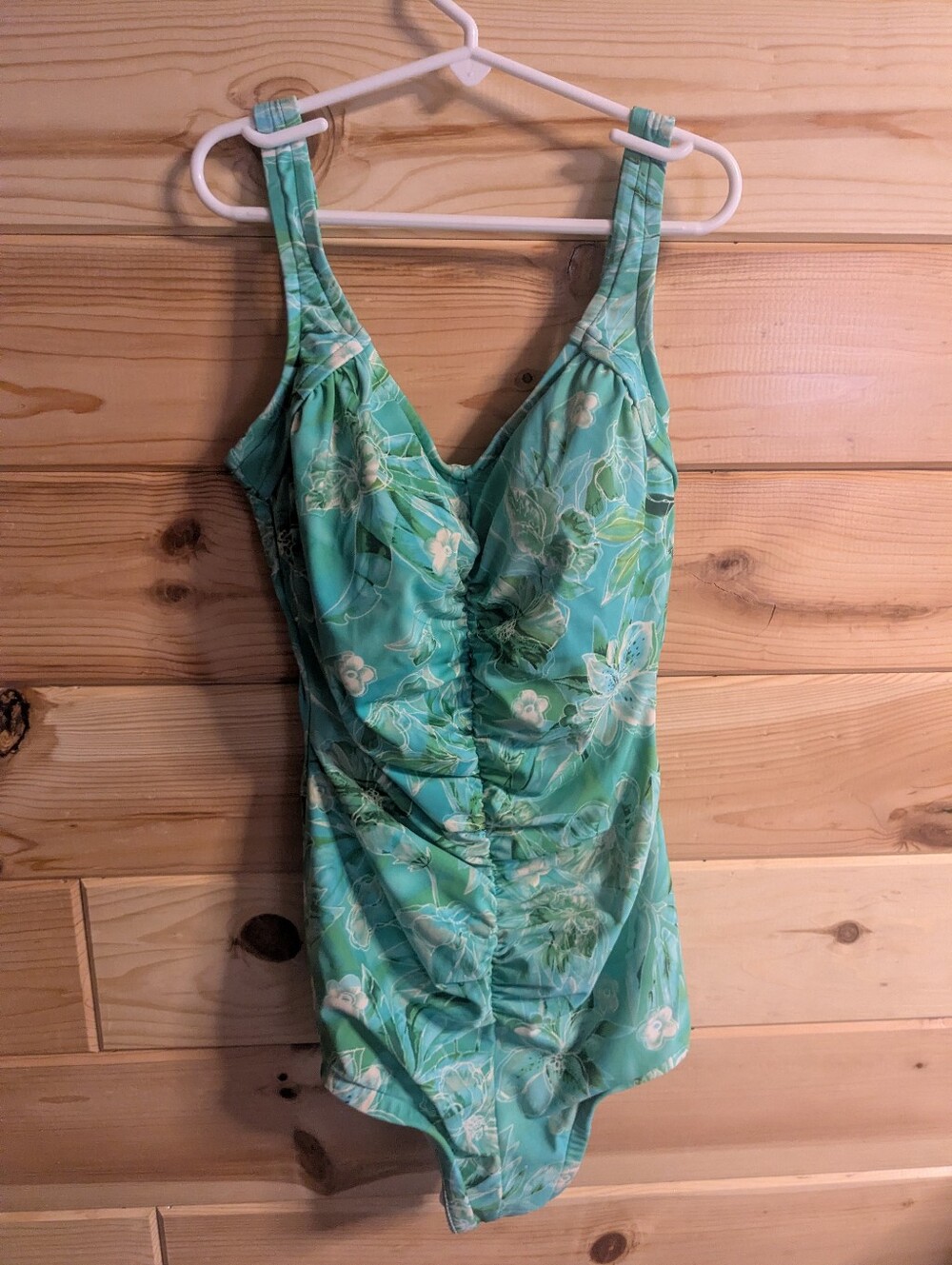 Large 12 One Piece Swimsuit Bathing Suit Floral